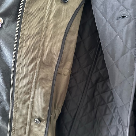 Brand new without tags womens utility jacket with leather sleeves - Picture 5 of 5